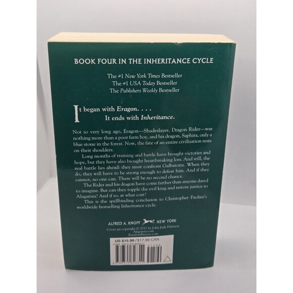 LOT of 4 CHRISTOPHER PAOLINI INHERITANCE CYCLE Eragon All four books HC - Picture 9 of 15
